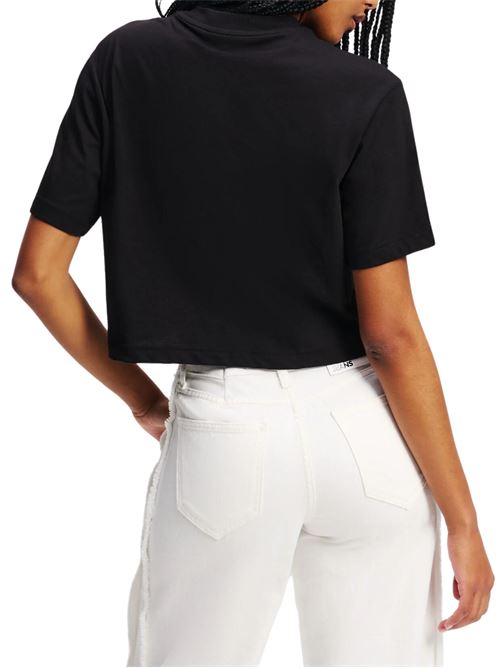 T-shirt donna nera in cotone Karl Lagerfeld jeans | A2W17076999